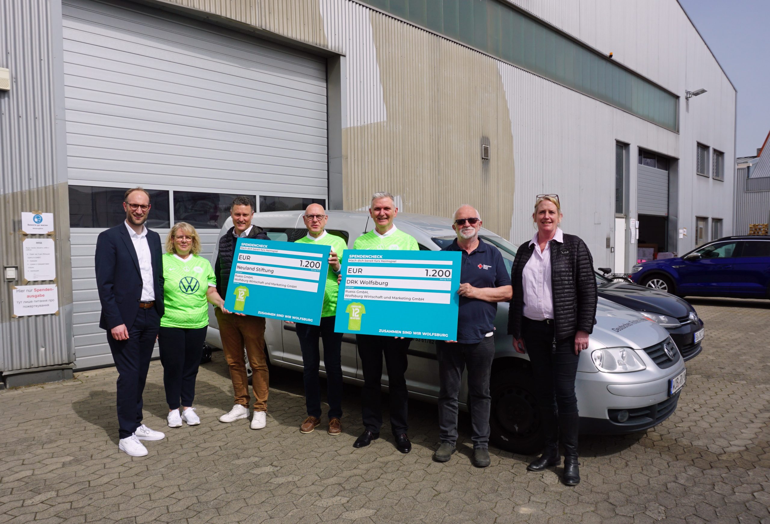 Spendenübergabe Heimspielaktion DRK Neuland-Stiftung über 1.200 €