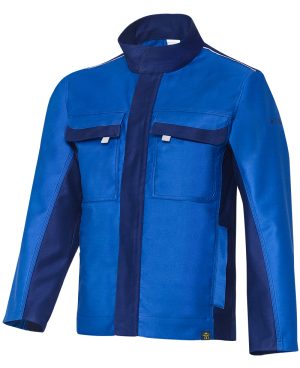 Eine royalblau-marine Bundjacke