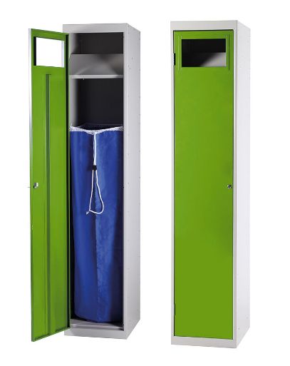 Grüner Abwurf-Schrank