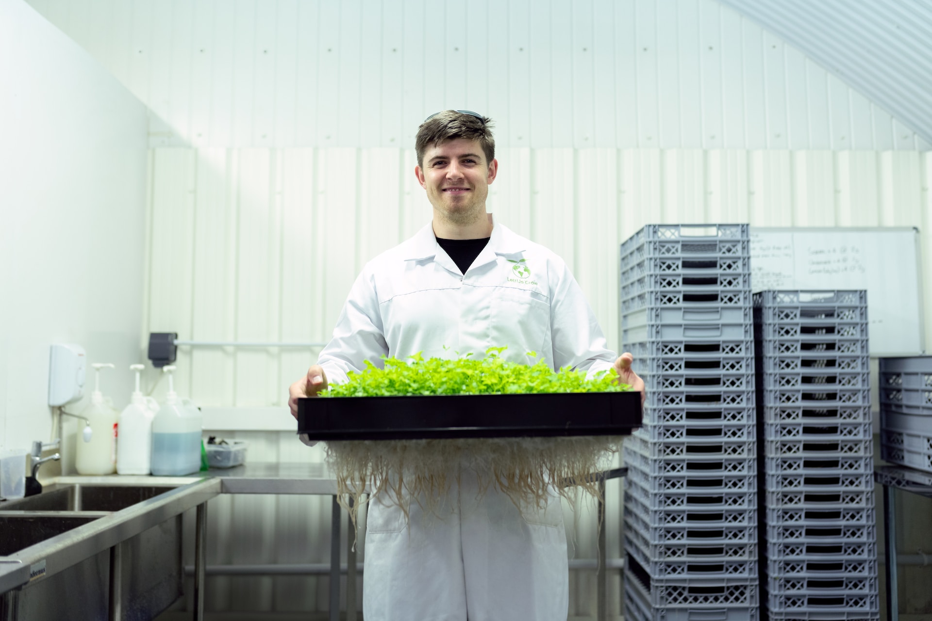 Mann in HACCP-Kleidung